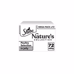 SHEBA Natures Collection Cat Pouches Poultry Collection in Jelly 72x85g pack