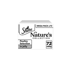 SHEBA Natures Collection Cat Pouches Poultry Collection in Jelly 72x85g pack