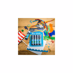 Bostik Blu Stick Glue Sticks, Goes on Blue, Dries Clear, Solvent Free, Washable, 4 x 8g sticks