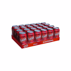 BARR since 1875, 24 Pack Classic Cola, Low Sugar Fizzy Drink "Fizzingly Fun" - 24 x 330ml Cans