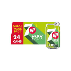 7UP Zero Lemon & Lime Cans 24 x 330ml
