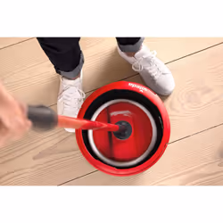 VILEDA Spin and Clean Floor Mop and Bucket Set, Spin Mop for Cleaning Floors, Set of 1x Mop 1x Bucket,1 Count (Pack of 1)