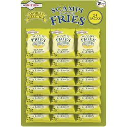 Smith's Savoury Selection Scampi & Lemon Fries 27g (Sheet of 24 Bags) - Scampi and Lemon Flavor Cereal Snack [Packaging may vary]