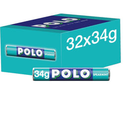 Polo Spearmint Mints Tubes, 32 x 34 g