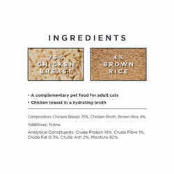 Encore 100 Percent Natural Cat Food, Pouch Chicken & Brown Rice in Broth 70g (16 x 70g Pouches)