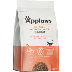 Applaws Complete and Grain Free Dry Adult Cat Food, Chicken with Salmon, 2kg (Pack of 1)