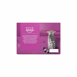 WHISKAS 1+ Cat Pouches Poultry Feasts in Jelly 12 x 85 g (Pack of 4)