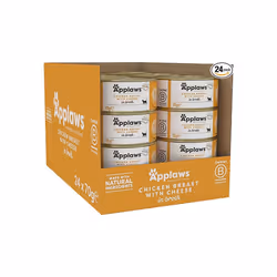 Applaws 100% Natural Wet Cat Food, Chicken with Cheese in Broth, 70 g Tin Cans (Pack of 24)