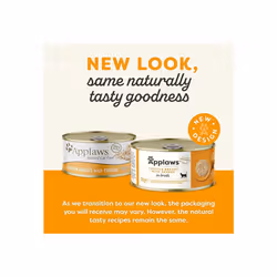 Applaws 100% Natural Wet Cat Food, Chicken with Cheese in Broth, 70 g Tin Cans (Pack of 24)