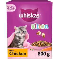 Whiskas Junior Chicken Pack of 5 x 800 g Bags, Kitten Cat Dry Food