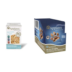 Applaws 100% Natural Wet Cat Food, Fish Selection in Broth Pouch, 12 x 70 g Pouches & Wet Cat Food 12 x 70g