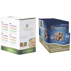 Applaws 100% Natural Wet Cat Food 12 x 70 g Pouches Tuna Fillet with Seabream in Broth Pouch, 12 x 70g