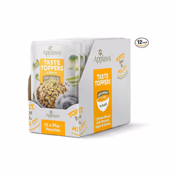 Applaws Taste Toppers 100% Natural Wet Dog Food Topper, Chicken and Vegetables in Broth Pouch (12 x 85g Pouches)