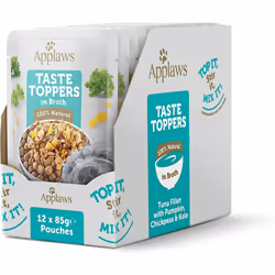 Applaws Natural Wet Dog Food Pouch, Grain Free Tuna with Vegetables in Broth 12 x 85g Pouches