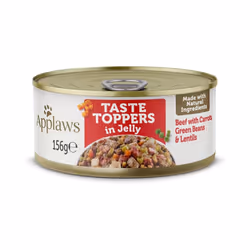 Applaws Natural Wet Dog Food Tins, Grain Free Beef with Vegetables in Jelly, 156g (Pack of 12)