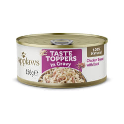 Applaws 100% Natural Wet Dog Food Tins, Chicken Breast with Duck in Gravy, 156g (Pack of 12)