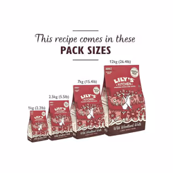 Lily's Kitchen Made with Natural Ingredients Adult Dry Dog Food Duck Salmon & Venison Grain-Free Recipe 4kg (pack 4x1kg)