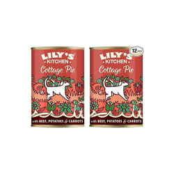 Lily's Kitchen Natural Adult Dog Food Wet Tins - Cottage Pie - Complete Meal Recipes (6 Tins x 400g) (Pack of 2)
