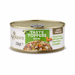 Applaws 100% Natural Wet Dog Food Tins, Grain Free Lamb with Vegetables Stew, 156g (Pack of 12)