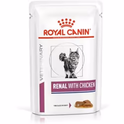 Royal Canin Vet Diet Renal Fresh Bag 12 x 85g Chicken Cat