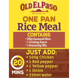 Old El Paso Chilli & Garlic One Pan Rice Meal Kit 355g (Pack of 6)