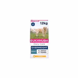Eukanuba Overweight and Sterilised Low Fat Complete Dry Dog Food for Adult Dogs with Chicken 12 kg