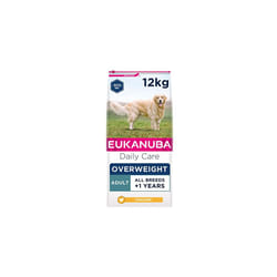 Eukanuba Overweight and Sterilised Low Fat Complete Dry Dog Food for Adult Dogs with Chicken 12 kg