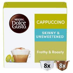 Nescafe Dolce Gusto Cappuccino Skinny&Unsweetened/Light Coffee Pods (Pack of 3, Total 48 Capsules)