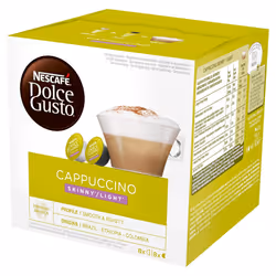 Nescafe Dolce Gusto Cappuccino Skinny&Unsweetened/Light Coffee Pods (Pack of 3, Total 48 Capsules)