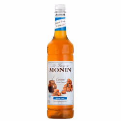 MONIN Premium Caramel Sugar Free Syrup 1L for Coffee and Cocktails. Vegan-Friendly, Allergen-Free, 100 Percent Natural Flavou ...
