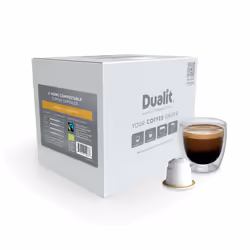 Nespresso Compatible Organic Colombian Home Compostable Coffee Capsule by Dualit 50 Servings 5x10 Pk of Single Origin Coffee  ...