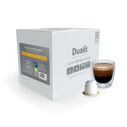 Nespresso Compatible Organic Colombian Home Compostable Coffee Capsule by Dualit 50 Servings 5x10 Pk of Single Origin Coffee Pod 100% Home Coffee Pod