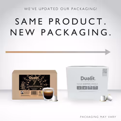 Nespresso Compatible Organic Colombian Home Compostable Coffee Capsule by Dualit 50 Servings 5x10 Pk of Single Origin Coffee Pod 100% Home Coffee Pod