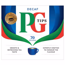 PG Tips Decaffeinated 70 Teabags (Pack of 3, Total 210 Teabags)