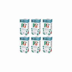 PG Tips Peppermint Tea, Individually Wrapped Herbal Tea Bags, Refreshing Mint Tea, Bulk Pack of 6 (Total 150 Tea Bags)