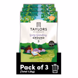 Taylors of Harrogate Lazy Sunday Ground Coffee, 400 g (Pack of 3)