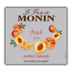 MONIN Peach Fruit Mix Puree 1L for Cocktails, Smoothies and Mocktails. Vegan-Friendly, Allergen-Free, 100% Natural Flavours and Colourings. 2-in-1