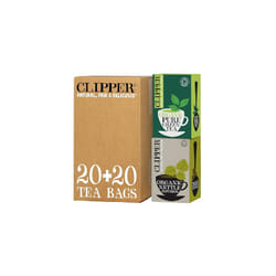 Clipper Organic Pure Green Tea (Pack of 6) & Organic Nettle Herbal Infusion Teabags, Pack of 6