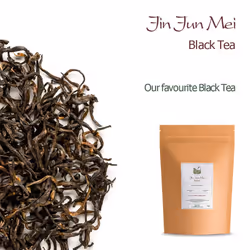 Jin Jun Mei Black Tea - Wuyi Mountains Tea from Fujian China - Golden Beautiful Eyebrow Tea - Jinjunmei 50g
