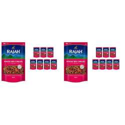 RAJAH TASTE OF HOME SINCE 1931 Rajah Spices Whole Red Chillies | Red Chilli | Hot Whole Chilli | Dried Chillies | Marchu | Mirch | Lonka | Vattal |