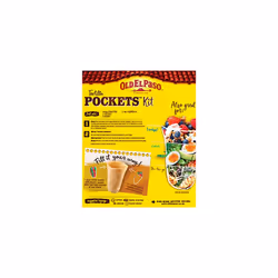 Old El Paso Mild Smoky BBQ Tortilla Pockets Fajita Kit, 380 g, Pack of 4 (32 pockets in total)