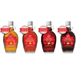 47? North Quadriga 4x Single Source Organic Grade A Maple Syrup, Golden, Amber, Dark & Very Dark 4x250g To enjoy the full range of all true maple