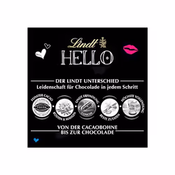 Lindt Hello Milk Chocolate Strawberry Cheesecake Chocolate Bar, 100g (Pack of 4)