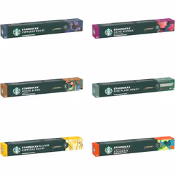 STARBUCKS Discovery Variety Pack by Nespresso, Coffee Capsules 6 x 10 (60 Capsules)