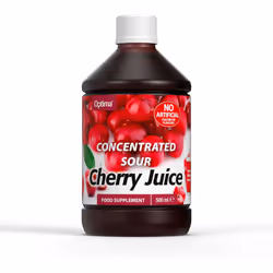 Optima Sour Cherry Juice Concentrate, Natural, Vegan, No Artificial Flavours or Colours, Food Supplement, 500 ml Bottle
