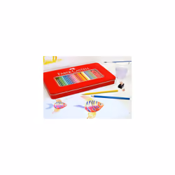 Faber-Castell - Hexagonal Colour pencils tin of 60 (115894)
