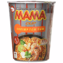 Mama Instant Cup Noodle with Shrimp Tom Yum Flavor 70 g - Pack of 12