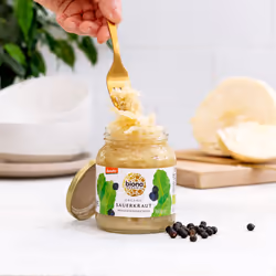 Biona Organic Sauerkraut Multipack 6x680g - Infused with Juniper Berries - Fresh, Naturally Fermented Organic White Cabbage - Pasteurised - High in