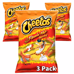 Cheetos Flamin Hot Crunchy 8oz Pack of 3