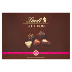 Lindt Selection Extra Fine Continental Chocolate Box Extra Large - 40 Assorted Milk, Dark and White Chocolates, 427g - Gift Present or Sharing Box -